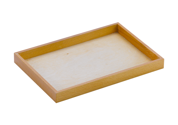 Wooden tray for presentation purposes